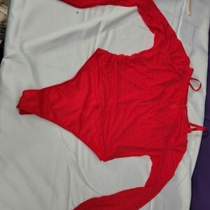 Popilush Red Bodysuit NWT